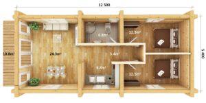 STATIC CARAVAN ROUND LOG